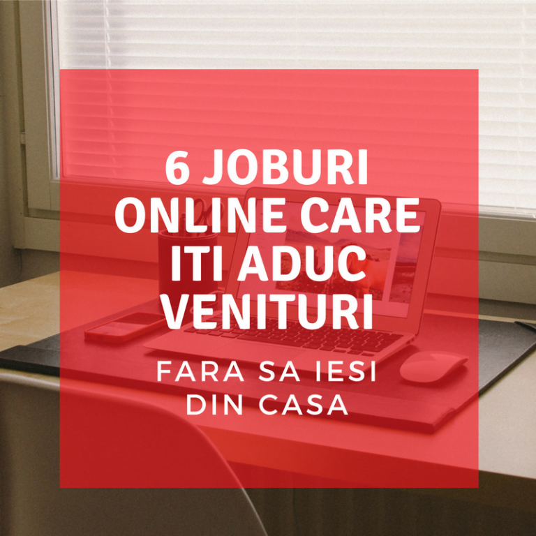 6 joburi online care îți aduc bani fără să ieși din casă