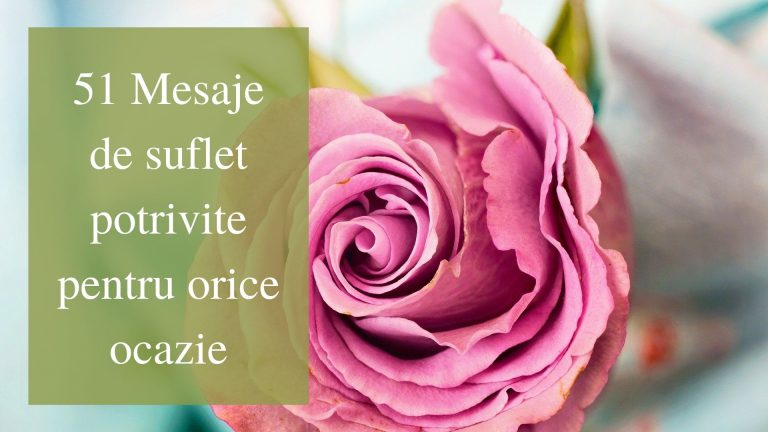 51 Mesaje de suflet potrivite pentru orice ocazie